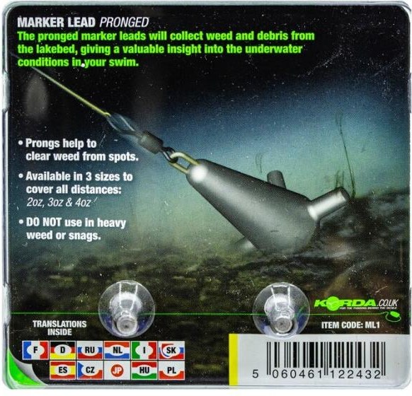 Грузило рыболовное Korda Marker Lead Blister 2oz 3oz / ML1