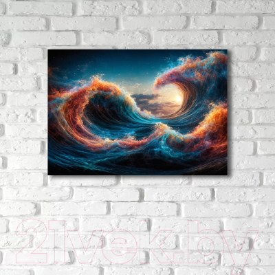 Картина на стекле Stamprint Бушующее море 1 AR070 (70x100)