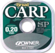 Леска монофильная Owner Broad Carp SP Brown 300м 0.33мм 7.9кг / 56023-033 - 