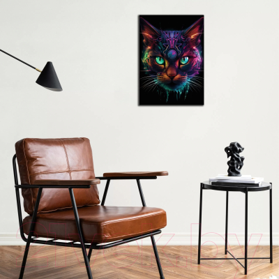 Картина на стекле Stamprint Звездный кот AR058 (70x50)