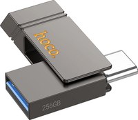 Usb flash накопитель Hoco UD14 USB3.2 mini 256Gb (металлик) - 