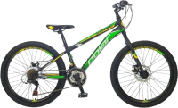 Детский велосипед Polar Bike Sonic Disk 24 / B242S32180 (черный/зеленый) - 