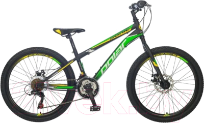 Детский велосипед Polar Bike Sonic Disk 24 / B242S32180 (черный/зеленый)