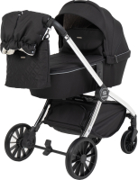 Детская универсальная коляска Farfello Baby shell 3 в 1 2024 / BBS-007 (черный/серебристый хром) - 