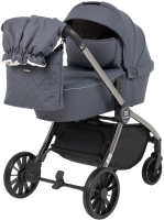 Детская универсальная коляска Farfello Baby shell 3 в 1 2024 / BBS-009 (темно-серый/черный хром) - 