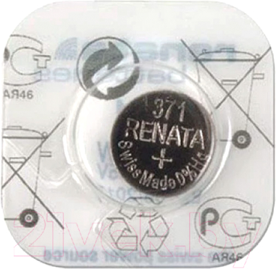 Батарейка Renata SR371/SR920/AG6 1.55V 38mAh 9.5x2.1mm