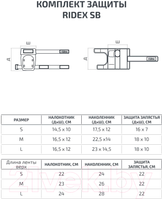 Комплект защиты Ridex SB (M, белый)