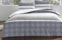 Комплект постельного белья TAC Sidra CK / 60293986 (V01-темно-синий) - 