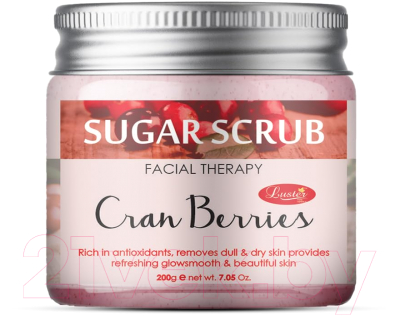 Скраб для лица Luster Cranberry Sugar Scrub Сахарный с экстрактом клюквы (200мл)