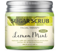 Скраб для лица Luster Lemon Mint Sugar Scrub Сахарный с маслами цедры лимона и мяты (200мл) - 