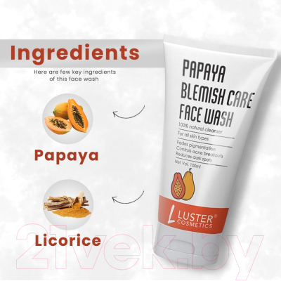 Гель для умывания Luster Papaya Blemish Care Face Wash С экстрактом папайи (100мл)