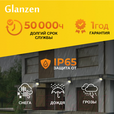 Прожектор Glanzen FAD-0006-7-solar