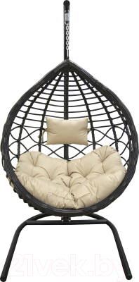 Кресло подвесное Garden Story Вирджиния / D3414-МТ003 (черный/коричневый/бежевый)