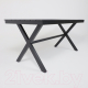 Миниатюра изображения товара Стол садовый AksHome Florence 160x80x77 (сталь черная/черный)