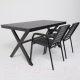 Миниатюра изображения товара Стол садовый AksHome Florence 160x80x77 (сталь черная/черный)