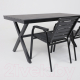 Миниатюра изображения товара Стол садовый AksHome Florence 160x80x77 (сталь черная/черный)