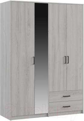 Шкаф Genesis Мебель Светлана 4 двери (сосна белая Loft/венге)