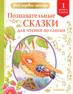 

Развивающая книга, Познавательные сказки для чтения по слогам, твердая обложка
