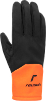 Перчатки лыжные Reusch Vertical Touch-Tec / 6207140-7783 (р-р 6, Black/Shocking Orange) - 