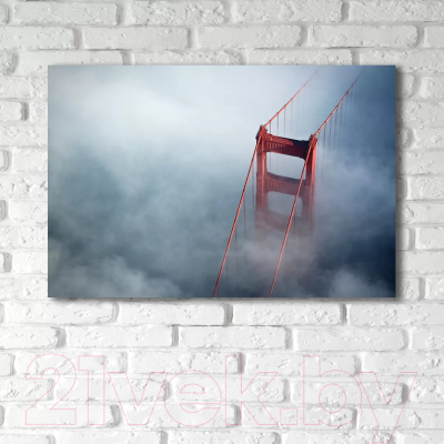 Картина на стекле Stamprint Мост в тумане 1 ST037 (80x120)