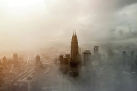 Картина на стекле Stamprint Город в тумане ST038 (80x120) - 