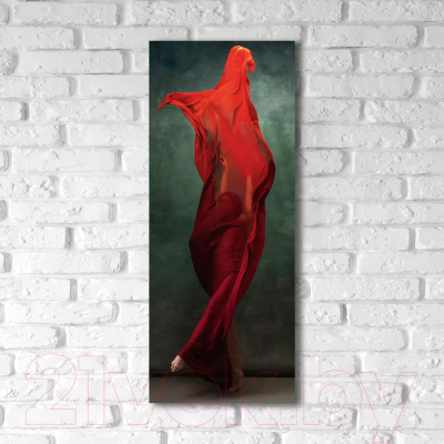 Картина на стекле Stamprint Девушка в красном 2 AR037 (125x50)
