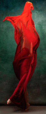 Картина на стекле Stamprint Девушка в красном 2 AR037 (125x50)