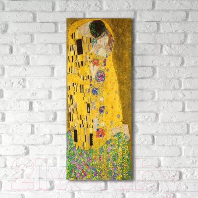Картина на стекле Stamprint Поцелуй Г. Климт PT002 (125x50)