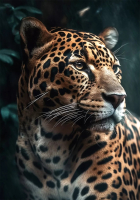 Картина на стекле Stamprint Взгляд леопарда AN015 (100x70) - 