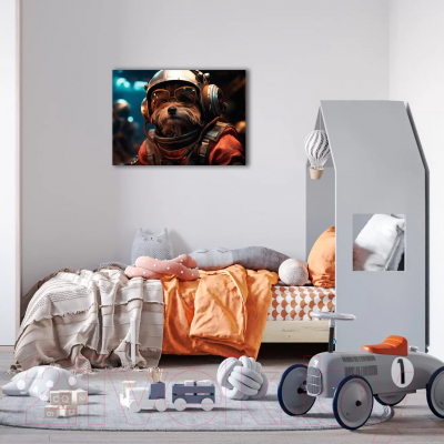 Картина на стекле Stamprint Космический пес AR055 (50x70)