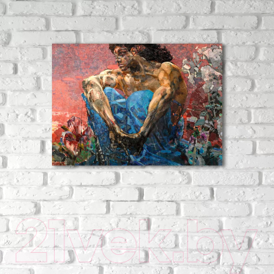 Картина на стекле Stamprint Демон сидящий М. А. Врубель PT022 (50x70)