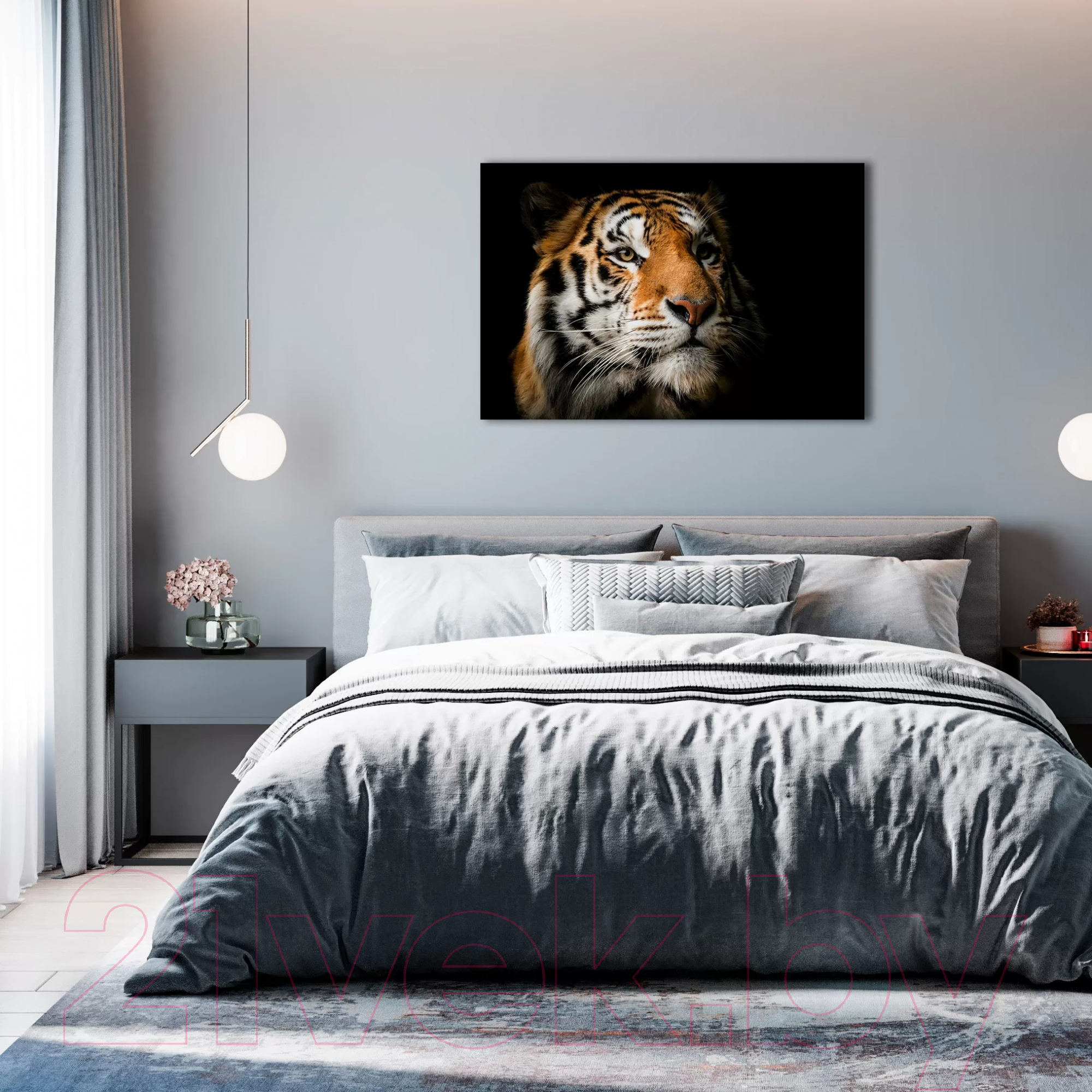 Картина на стекле Stamprint Солнечный тигр AN016