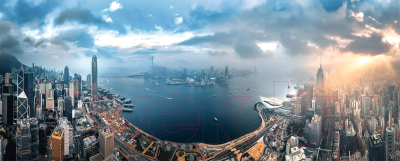 Картина на стекле Stamprint Порт в Гонконге ST030 (50x125)