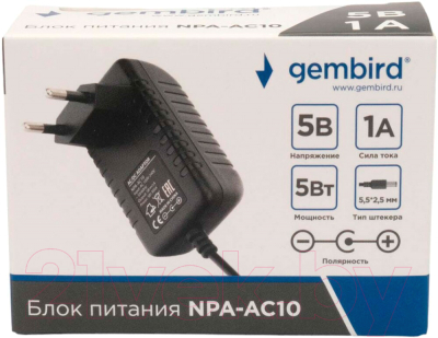 Зарядное устройство сетевое Gembird NPA-AC10 