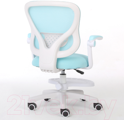 Кресло офисное Calviano Comfy (голубой, с подножкой)