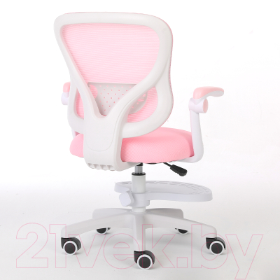 Кресло офисное Calviano Comfy (розовый, с подножкой)