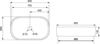 Умывальник Abber Bequem AC2110MW (белый матовый)