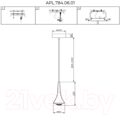 Потолочный светильник Aployt APL.784.06.01