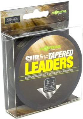 

Леска монофильная, Subline Tapered Leader 0.30-0.50мм Brown KTL30
