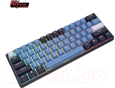 Клавиатура Royal Kludge RK61 Plus RGB (индиго, Sky Cyan Switch)