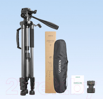 Штатив Ugreen Professional Tripod for Phone & Camera LP661 / 15187 (черный)