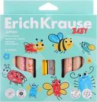 Набор цветных карандашей Erich Krause Baby Jumbo с точилкой / 61778 (6цв) - 