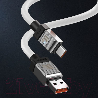 Кабель Baseus CoolPlay USB to Type-C 100W / CAKW000602 (1м, белый)