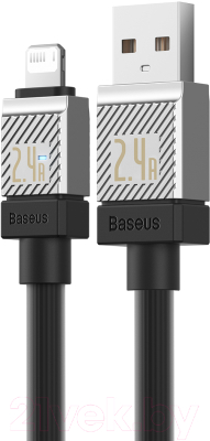 Кабель Baseus CoolPlay USB to iP 2.4A / CAKW000501 (2м, черный)
