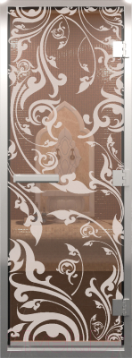 Стеклянная дверь для бани/сауны Doorwood Хамам Венеция 70x190 / DW00452 (бронза)