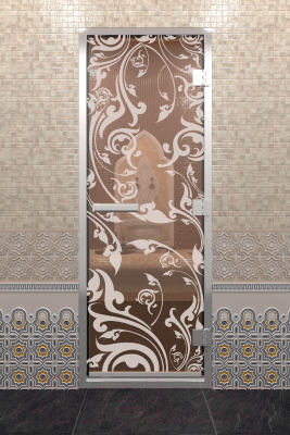 Стеклянная дверь для бани/сауны Doorwood Хамам Венеция 70x190 / DW00452 (бронза)