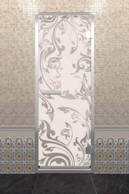 Стеклянная дверь для бани/сауны Doorwood Хамам Венеция 70x190 / DW00462 (сатин)
