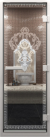 Стеклянная дверь для бани/сауны Doorwood Хамам Версаче 70x190 / DW03631 (прозрачный) - 