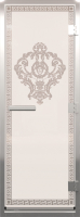 Стеклянная дверь для бани/сауны Doorwood Хамам Версаче 70x190 / DW01642 (сатин) - 
