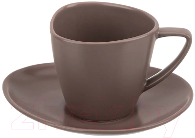 Чашка с блюдцем Elan Gallery Колоранс / 540830 (капучино)